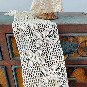 Сделай сам ажурная хлопковая нить крючком кружевная одежда швейная ткань для штор кружевные дорожки для столов аксессуары для одежды 13 см-17 см 3m