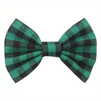 Сделай сам Без зажима Рождественский фестиваль Клетчатый Ручная работа Бант Снежинка Бантик Для детей Девочек without clip