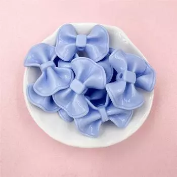 Сделай сам Браслет Ожерелье Перфорированная Подвеска Цветные Шармы Ювелирные Аксессуары Конфетный Цвет Крем Бант Бусины 10шт 23,2*31мм Изготовление Ювелирных Изделий Акриловые бусины синий