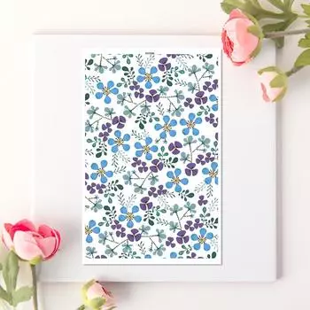 Сделай сам Цветочный принт Сделай сам Красочные узоры растений и цветов Веселая наклейка Сделай сам Изготовление украшений из бумаги Милый 9,5X13,5 см