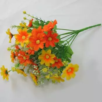 Сделай сам цветок ромашка домашний сад свадебное украшение новый декор для дома гирлянда пластиковый цветок имитация цветов подарок искусственный цветок ручной работы фиолетовый