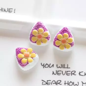 Сделай сам Фиолетовый Сладкий Картофель Рисовый Шарик Смола Игрушка Торт со Сливочным Клеем Аксессуары 2.0cm x 2.0cm