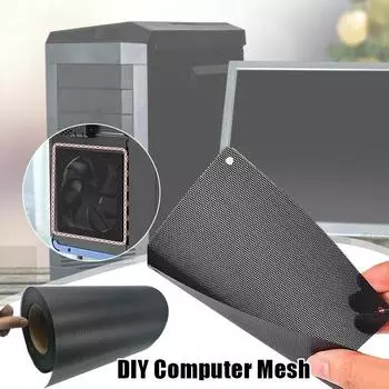Сделай сам компьютерная сетка 30 см пылевой фильтр для вентилятора корпус ПК пылевой фильтр для сетевого корпуса пылезащитный чехол для динамика вентилятор кулер черный 30cmX1m чёрный