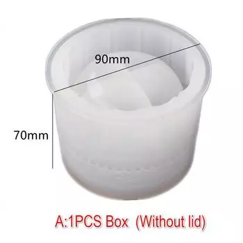 Сделай сам кристалл эпоксидная смола коробка для хранения косметический стакан шкатулка для ювелирных изделий зеркало силиконовая форма A