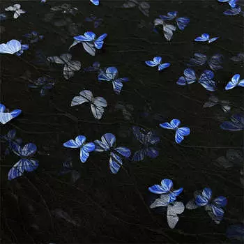 Сделай сам кружево лазерная бабочка трехмерная вышивка кружевная ткань сетка бабочка вышитая ткань сетчатая ткань 130*90cm