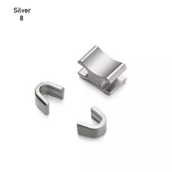 Сделай сам Металлический сплав Открытый конец Молнии Ремонт Стопор для молнии Швейные аксессуары Инструменты для портного 8-Silver