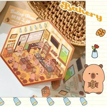 Сделай сам Миниатюрная сцена 3D Наклейки 3D Наклейка для ноутбука Мультфильм Ландшафтные наклейки зелёный