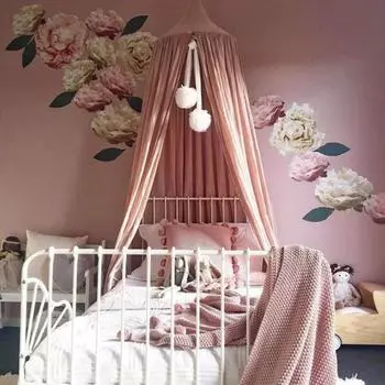 Сделай сам москитная сетка украшение шар принцесса шифоновый балдахин кровать занавеска сетка шар ручной работы детская кроватка сетка шар декор для комнаты для девочки