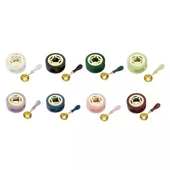 Сделай сам, плавильная печь для сургучной печати с ложкой, набор для сургучного уплотнения, удобный нагревательный расплавитель с восковой печатью, многоцелевой для декоративных конвертов зелёный