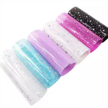 Сделай сам пятиконечная звезда Прозрачный материал ручной работы ПВХ-пленка Виниловая пленка 20cm*30cm