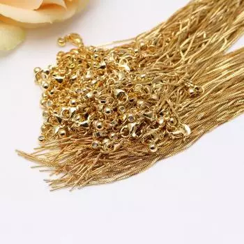 Сделай сам, ручная работа, сумка 14 карат, сохранение цвета, цепочка, универсальная цепочка, коробка для регулировки, цепочка с медным покрытием, сохранение цвета bracelet (total length 23cm)