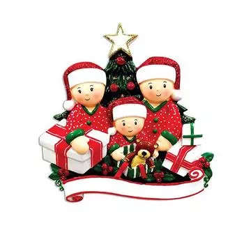 Сделай сам Семейная статуэтка Рождественские украшения для дома Рождество Новый год 2022 Рождественское украшение на елку