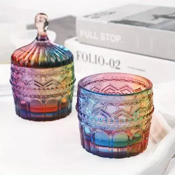 Сделай сам шкатулка для хранения кристаллов из смолы, косметический стаканчик, шкатулка для украшений, зеркало, силиконовая форма 1Pc