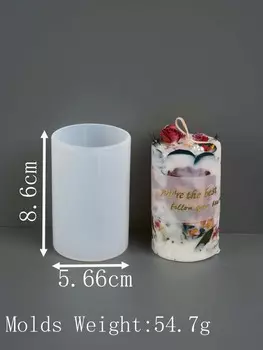 Сделай сам силиконовая форма для свечи в форме шестигранного цилиндра, форма для мыла ручной работы, форма для смолы с сухоцветами, формы для воска, изготовление поделок, подарков, домашний декор