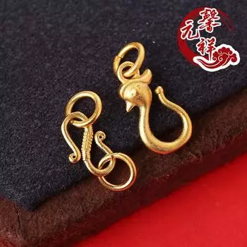 Сделай сам Сохраняющий цвет Аллювиальное золото Ручной работы Отделка латунью Feng buckle one