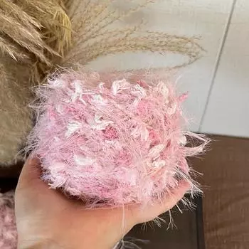 Сделай сам Вязание Смешанный цветочный Ручная работа Крючком Искусственная норка Вязаные шарфы Вязание Пасторальный стиль Шерсть Плетение Смешанная пряжа Мягкая 50г