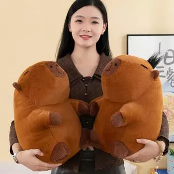 Сделай сам волосы капибара аниме пушистая игрушка мягкая капибара плюшевая кукла капибара плюшевая игрушка домашний декор 25cm-capybara