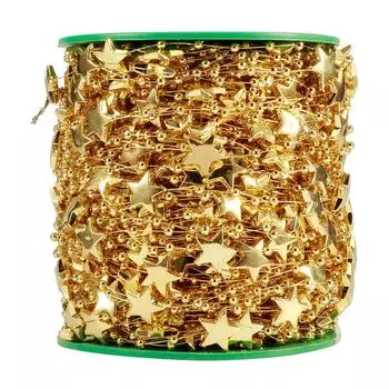 Сделай сам звезда искусственный жемчуг бусины гирлянда для рождественской елки свадебный букет украшение(Золото