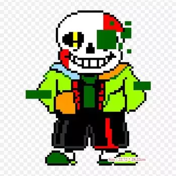 Сделайте свой собственный Sans Undertale Pixel Art Утюг на заплатках для DIY Теплообменная одежда Футболка Термонаклейки Украшение Печать