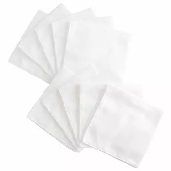 Сделано из простой марли 33 см x 33 см Набор из Японии, Носовые платки, Прибл.. (В. Белый, 10)