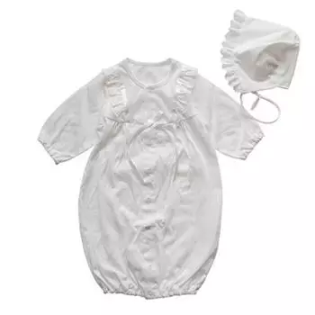 Сделано в летнем квадратном платье для новорожденного, идеально подходит для посещения святилища или выхода из набора с первым святилищем. Западная одежда Япония, материал, кокетка, платье, белый