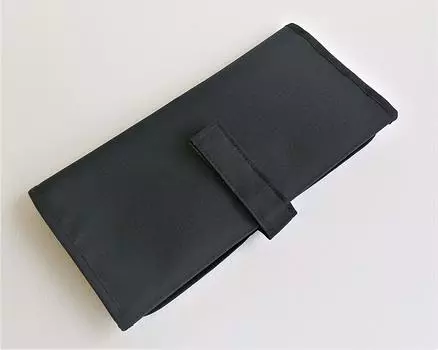 Сделано в Японии, чехол для кистей для макияжа с 12 отделениями, размер L, черный