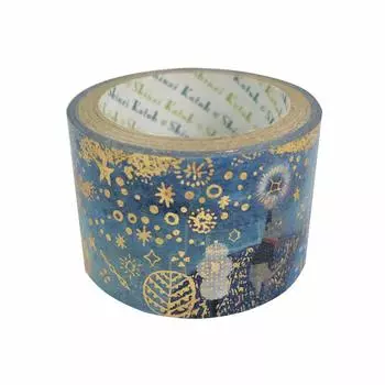 Сделано в Японии Фольга Кэндзи Миядзава Ночь на Галактическом Экспрессе Сверкающая клейкая лента Ширина 27 мм Рулон 3 м Шинзи Като ks-dt-50016 золотой