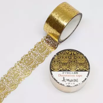 Сделано в Японии Kamiso masking Legance 20мм x 3м GR-4076 SAIEN tape (сусальное золото)