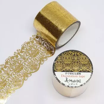 Сделано в Японии Kamiso masking Legance 35мм x 3м GR-4082 SAIEN tape (сусальное золото)