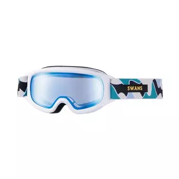 Сделано в Японии Очки для сноуборда JUMPIN Очки совместимые с зеркалом для детей SCAMO Пастельно-голубые Зеркальные x Прозрачные Очки для сноуборда