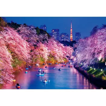 [Сделано в Японии] Пазл Beverly из 300 деталей Chidorigafuchi Night Cherry Blossoms (26 х 38 см) 33-207