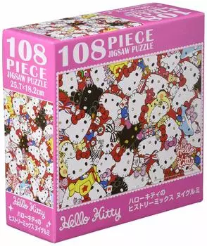 [Сделано в Японии] Пазл из 108 деталей Hello Kitty History Mix Мягкие игрушки (18,2 х 25,7 см)