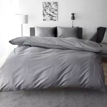 Сделано в Японии, пододеяльник из сатина, 315 предметов, роскошный пододеяльник Etoile Silver Cover, полуторный, 100% хлопок, в полоску, ткань высокой плотности, защита от клещей,