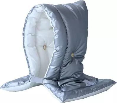 Сделано в Японии, сертифицировано Японской ассоциацией по огнестойкости. Алюминиевая подушка для предотвращения стихийных бедствий, размер M, 28x42 см, серебристый цвет.