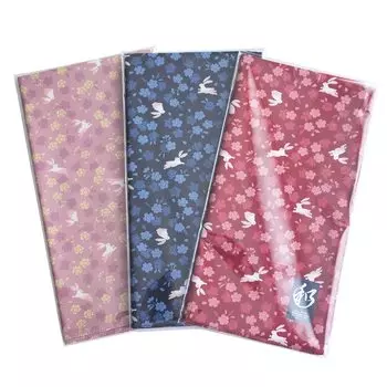 Сделано в Японии. Японский узор. Носовой платок в японском стиле. Хлопок 53 см x 53 см. Набор из 100% японского узора с кроликом. Прибл.. приблизительно. (В. 3)