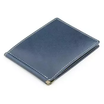 Сделано в Японии, зажим для денег из воловьей кожи Tochigi, синий [Abies] (Билл Клип) синий