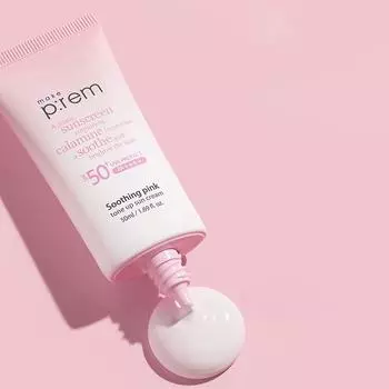 СДЕЛАТЬ П:REM Soothing Pink Tone-Up Sun Cream 50мл + 50мл SPF50+PA++++, Kbeauty, корейская косметика, пробник 50 ml x 1 pcs