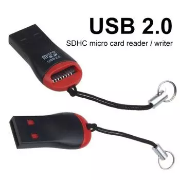 SDHC SDXC TF к USB 2.0 адаптеры для чтения карт памяти конвертеры для телефонов и планшетов чёрный