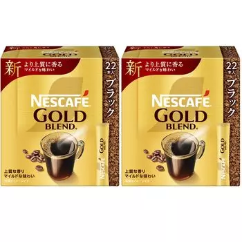 SDKWDH Nescafe Gold Blend Stick Black 22 bottles x 2 boxes [Soluble Coffee]