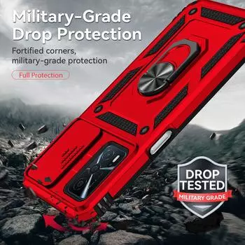 Сдвижная крышка объектива для Oppo A54 A55 4G 5G A54S, защитный противоударный защитный чехол для OPPO A16 A16S, магнитный автомобильный держатель с кольцом, чехлы-подставки Oppo A55 4G/5G чёрный