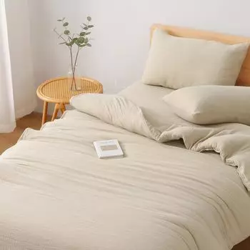 SE Duvet Cotton Skin Duvet Blanket Moisture Antibacterial and Button YKK All Seasons Cover, Double, 100% Gauge, Cover, Cover, Soft, Absorbing, хаки