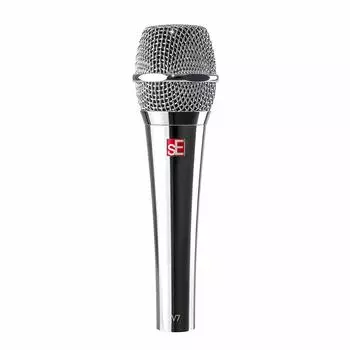 sE Electronics V7 CHROME Handheld Dynamic Microphone for Vocals Super Cardioid Chrome Plated []