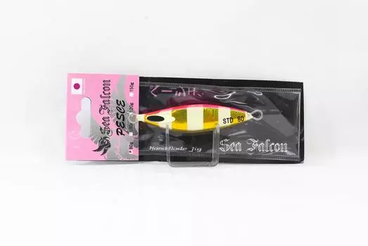 Sea Falcon Metal Jig Pesce 80 грамм 08 Розовое золото Zebra Glow (2327)