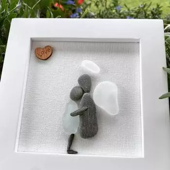 Sea Glass Art Sympathy Gift Memorial Gift Sorry For Your Loss Gift Sea Glass Art Sympathy Gift Sea Glass Art Wall Decor Framed B