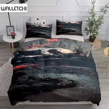 Sea In Glitter Bedding Set King Queen Double Full Twin Single Size Duvet Cover Pillow Case Bed Linen Set EU single(135x200cm)