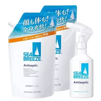 Seabreeze Seabreeze Лечебные сменные блоки для тела x 2 Освежающий для лица и предотвращает кожу Очищает все Охлаждает тело [Оптовая покупка]