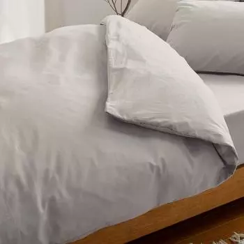 Seafield Сделано в Японии Хлопковый пододеяльник Пододеяльник Одинарный Глиняный Серый 100% SB-504-N