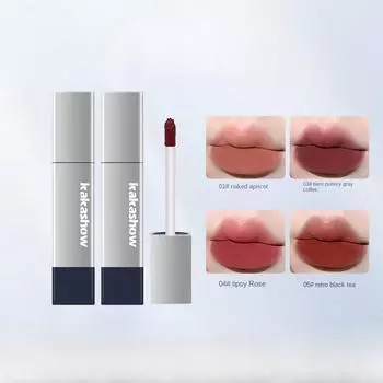 Seal Lip Glaze Матовый мусс Грязь для губ Мягкий туман Шелковистый телесный макияж Веганский белый Не придирчивый
