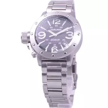 SEALANE Мужская SE32-MBK (Кварцевые мужские часы серии SE32 Sun Flame) Круглые часы из серебристого нержавеющего металла