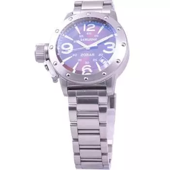 SEALANE Мужская SE32-MBR (Кварцевые мужские часы серии SE32 Sun Flame) Круглые часы из серебристого нержавеющего металла